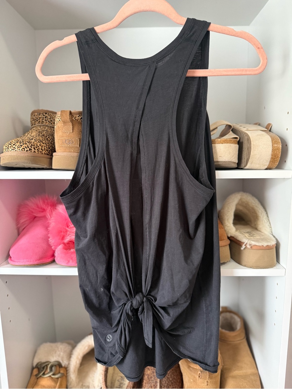 lululemon athletica Black Knotted Racerback Tank